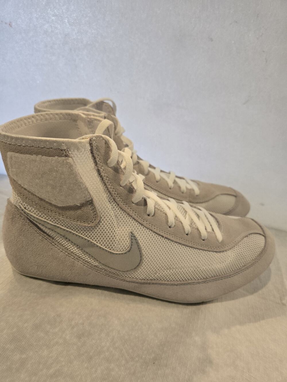 Nike Inflict 3 Wrestling Shoes White Metallic Silver Size 11